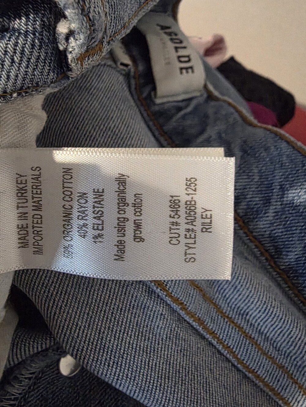 Agolde Riley High Rise Straight Jeans Size 28 - Picture 4 of 4